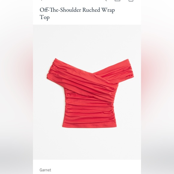 Abercrombie Off-The-Shoulder Ruche Top - Picture 1 of 5
